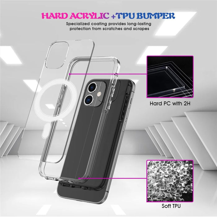Clear TPU Phone Protective Back Cover [Support Wireless Charge] for iPhone 12 mini 5.4 inch - 4