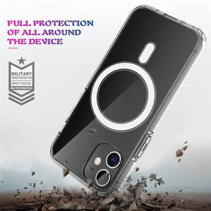 Clear TPU Phone Protective Back Cover [Support Wireless Charge] for iPhone 12 mini 5.4 inch - 6