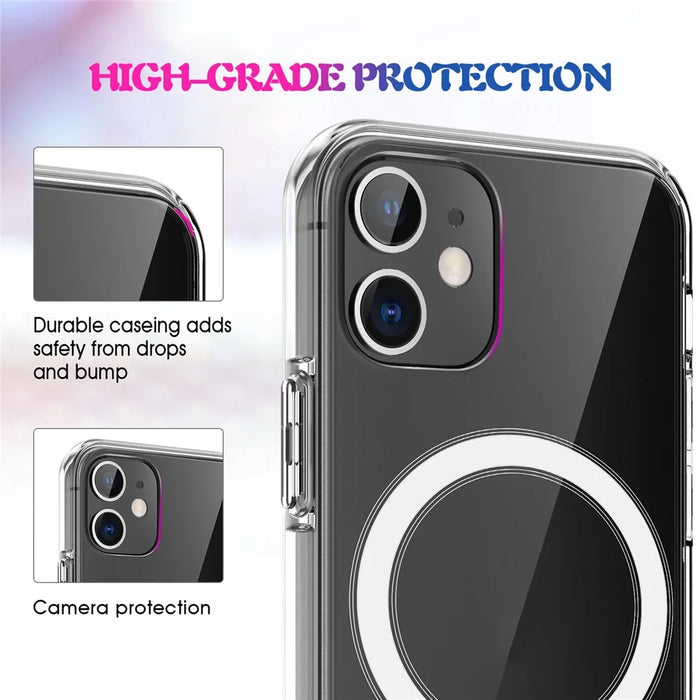 Clear TPU Phone Protective Back Cover [Support Wireless Charge] for iPhone 12 mini 5.4 inch - 7