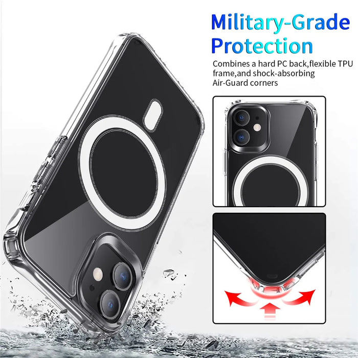 Clear Style Acrylic + TPU Case for iPhone 12/12 Pro Shockproof Cover - 5