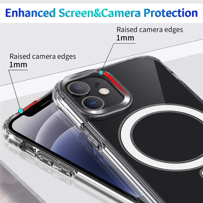 Clear Style Acrylic + TPU Case for iPhone 12/12 Pro Shockproof Cover - 6
