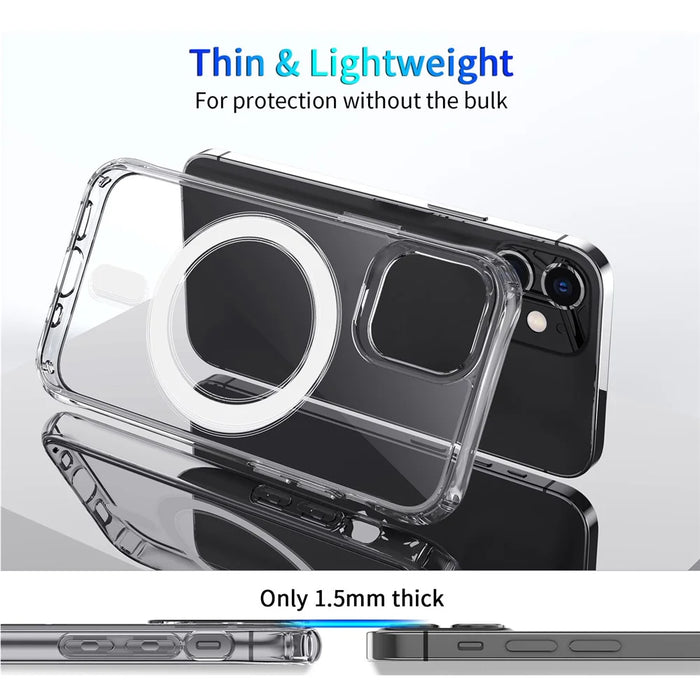 Clear Style Acrylic + TPU Case for iPhone 12/12 Pro Shockproof Cover - 7