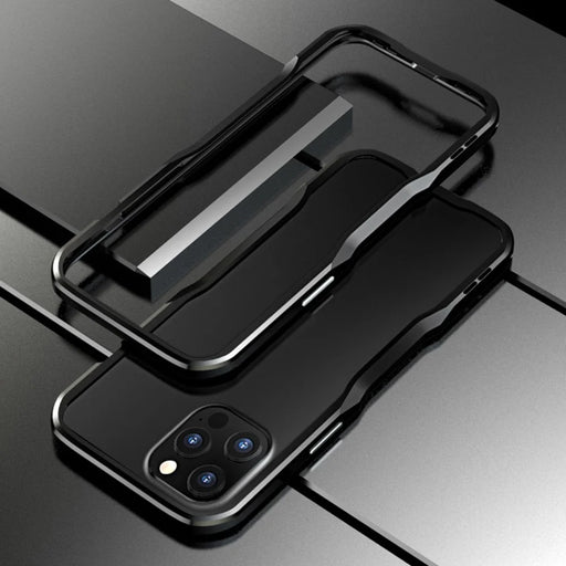 LUPHIE for iPhone 12 Pro Max Metal Bumper Case - Black - 1