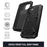 R-JUST Shockproof Dustproof Waterproof Protective Case for iPhone 12 Pro/12 Kickstand Shell - Black - 3