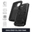 R-JUST Shockproof Dustproof Waterproof Protector Case for iPhone 12 Pro Max Kickstand Shell with Accurate Cut-outs  - Black - 3