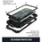 R-JUST Shockproof Dustproof Waterproof Protector Case for iPhone 12 Pro Max Kickstand Shell with Accurate Cut-outs  - Black - 5