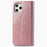 Embossed Mandala Flower Leather Wallet Stand Case for iPhone 12 Pro Max - Rose Gold - 2
