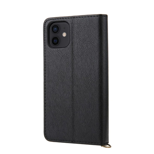 CMAI2 PU Leather Card Slots Wallet Phone Cover Case for iPhone 12/12 Pro - Black - 2