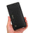 CMAI2 PU Leather Phone Cover Case with Card Holder for iPhone 12 Pro Max - Black - 7