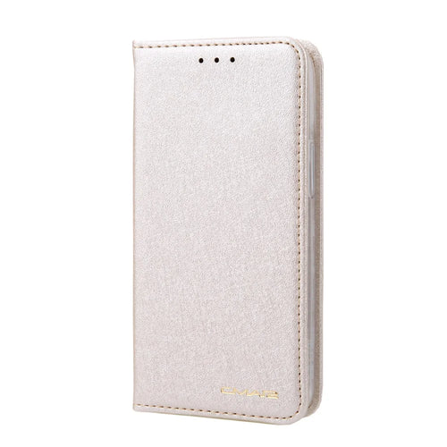 CMAI2 PU Leather Auto-absorbed Folio Cover with Card Slots for iPhone 12 mini 5.4 inch - White - 1