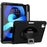 PC + TPU Cover Case with Pen Slot and 360° Swivel Kickstand Shell for iPad Air (2020)/Air (2022) - Black - 4