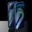 LUPHIE Mobile Phone Bag Cover Plating Magnetic Metal Frame Double-sided Tempered Glass Phone Shell for iPhone 12 Pro Max - Blue - 1