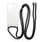 Anti-fall Case for iPhone 12 mini Glossy TPU+Acrylic Cover with Textile Strap - Black - 1