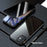 Anti-peep Magnetic Installation Metal Frame Two-sided Tempered Glass Case for iPhone 12 Pro/12 - Black - 1