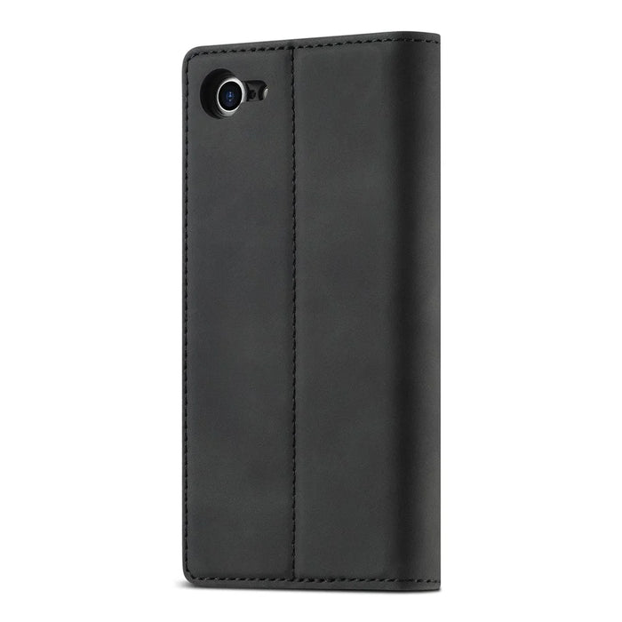 LC.IMEEKE Strong Auto-Absorbed Business Style Leather Phone Cover Shell for iPhone 7/8/SE (2020)/SE (2022) - Black - 2