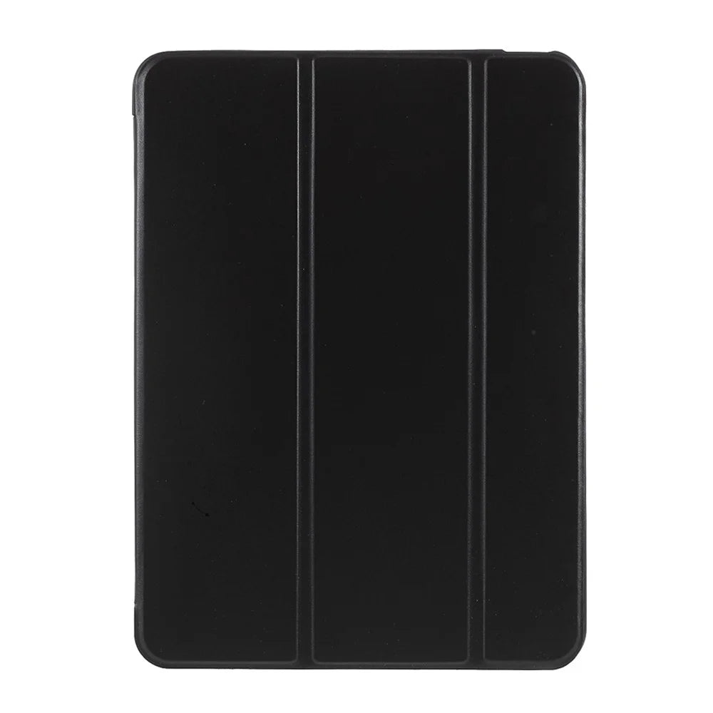 Tablet Shell for iPad Air 11 (2026) / (2025) / (2024) / Air (2022) / (2020) Tri-Fold Stand Silicone + Leather Case - Black - 1