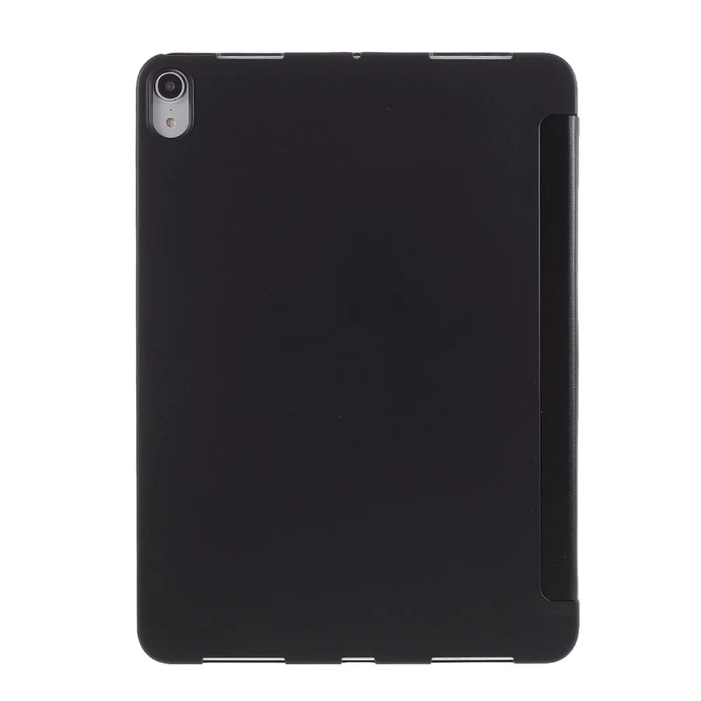 Tablet Shell for iPad Air 11 (2026) / (2025) / (2024) / Air (2022) / (2020) Tri-Fold Stand Silicone + Leather Case - Black - 3