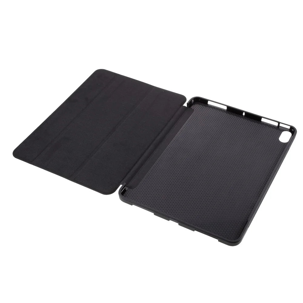 Tablet Shell for iPad Air 11 (2026) / (2025) / (2024) / Air (2022) / (2020) Tri-Fold Stand Silicone + Leather Case - Black - 7