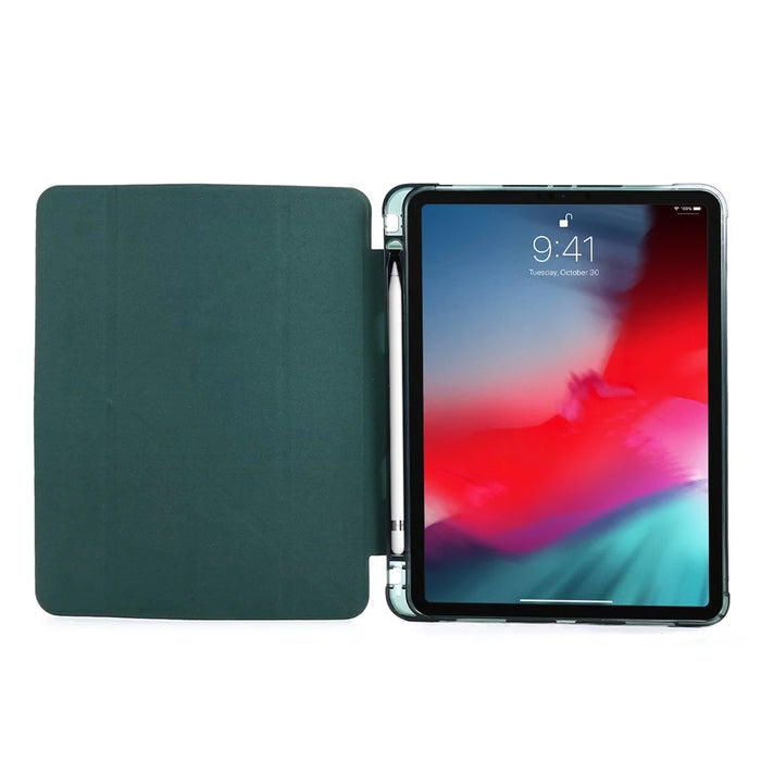 Deformable Stand Leather Wake / Sleep Tablet Case for iPad Air 11 (2026) / (2025) / (2024) / Air (2022) / (2020) - Dark Green - 7