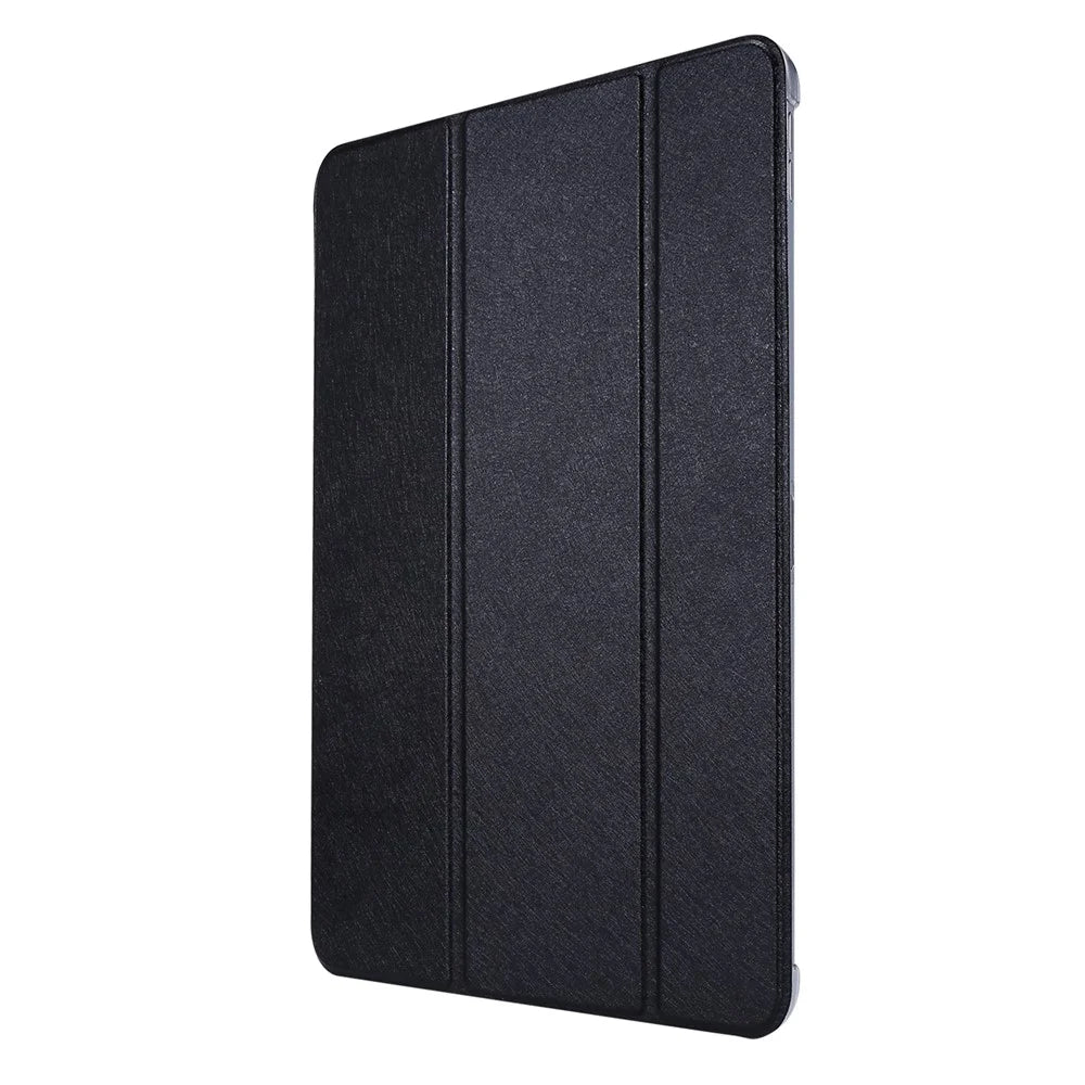 Silk Texture Tri-Fold Stand PU Leather Flip Tablet Case for iPad Air 11 (2026) / (2025) / (2024) / Air (2022) / (2020) - Black - 2
