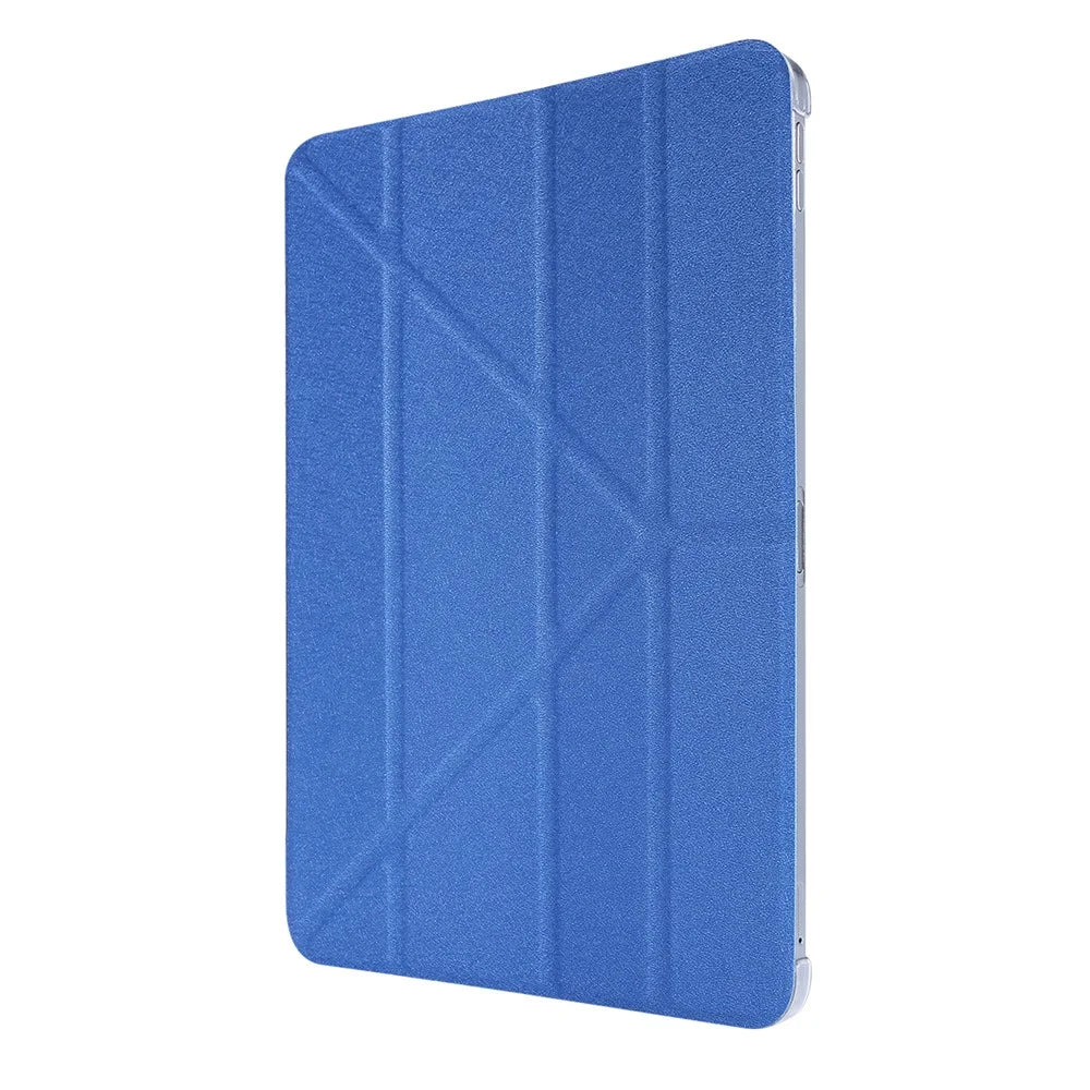 Silk Texture Origami Stand Leather Smart Tablet Cover Shell for iPad Air 11 (2026) / (2025) / (2024) / Air (2022) / (2020) - Dark Blue - 2