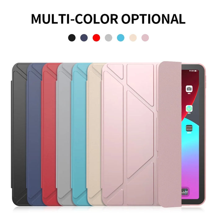 Tri-Fold Stand TPU + Leather Tablet Cover for iPad Air 11 (2026) / (2025) / (2024) / Pro 11 (2018)//Air (2022) / Air (2020) - Black - 5