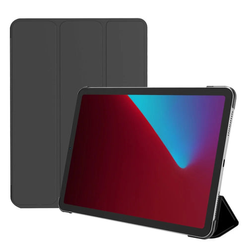 Plastic Tri-Fold PU Leather Tablet Case for iPad Air 11 (2026) / (2025) / (2024) / Pro 11 (2022) (2021) (2020) / Air (2022) (2020) - Black - 1