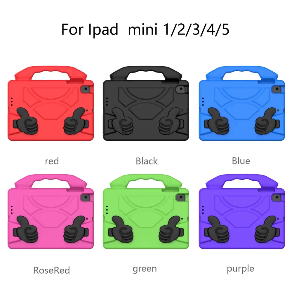 Anti-shock Kickstand Thumb EVA Tablet Case for iPad mini (2019) 7.9 inch / mini 4 - Black - 6