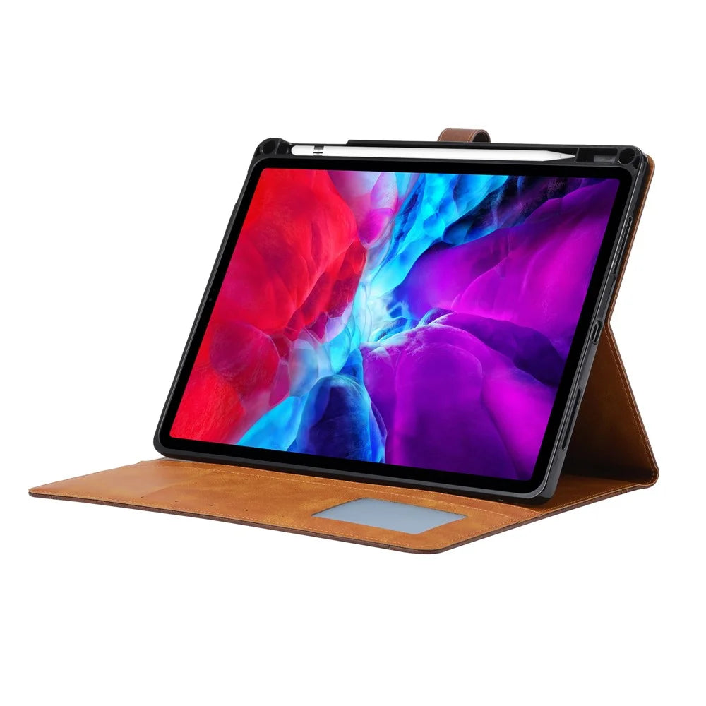 PU Leather Wallet Tablet Stand Protector Cover with Pen Slot for iPad Air 11 (2026) / (2025) / (2024) / Air (2020) / Air (2022) - Brown - 4