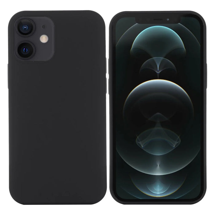 Magnetic Absorption Liquid Silicone Cell Phone Cover [Support Wireless Charge] for iPhone 12 mini Compatible with MagSafe - Black - 2