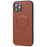 PU Leather Wallet Cell Phone Shelf Cover with Detachable Inner TPU Case for iPhone 12 Pro / iPhone 12 - Brown - 6