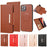 PU Leather Wallet Cell Phone Shelf Cover with Detachable Inner TPU Case for iPhone 12 Pro / iPhone 12 - Brown - 7