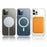 Transparent Magnetic Phone Cover for iPhone 11 Pro Max 6.5 inch TPU+PC Hybrid Case - 2