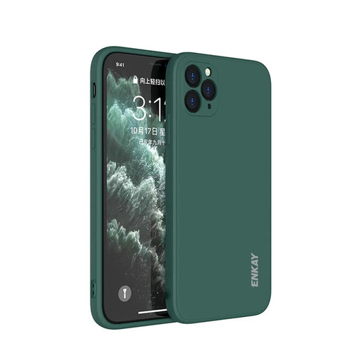 ENKAY HAT PRINCE ENK-PC066 Anti-Drop Silicone Precise Hole Phone Cover Case for iPhone 11 Pro Max 6.5 inch - Green - 1