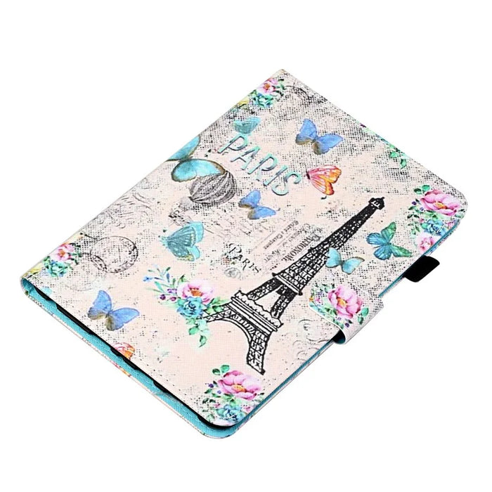 Universal Pattern Printing Leather Tablet Case for iPad 9.7-inch (2017)/(2018)/iPad Air (2013)/Air 2 - Eiffel Tower - 6