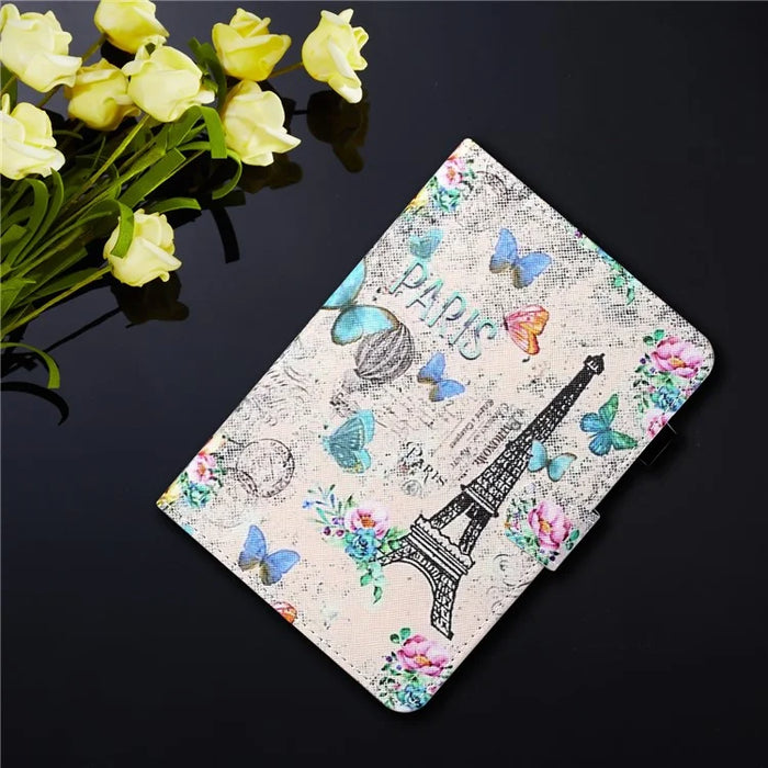 Universal Pattern Printing Leather Tablet Case for iPad 9.7-inch (2017)/(2018)/iPad Air (2013)/Air 2 - Eiffel Tower - 7