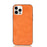 PU Leather Coated PC + TPU Hybrid Case for iPhone 12 Pro Max - Brown - 2