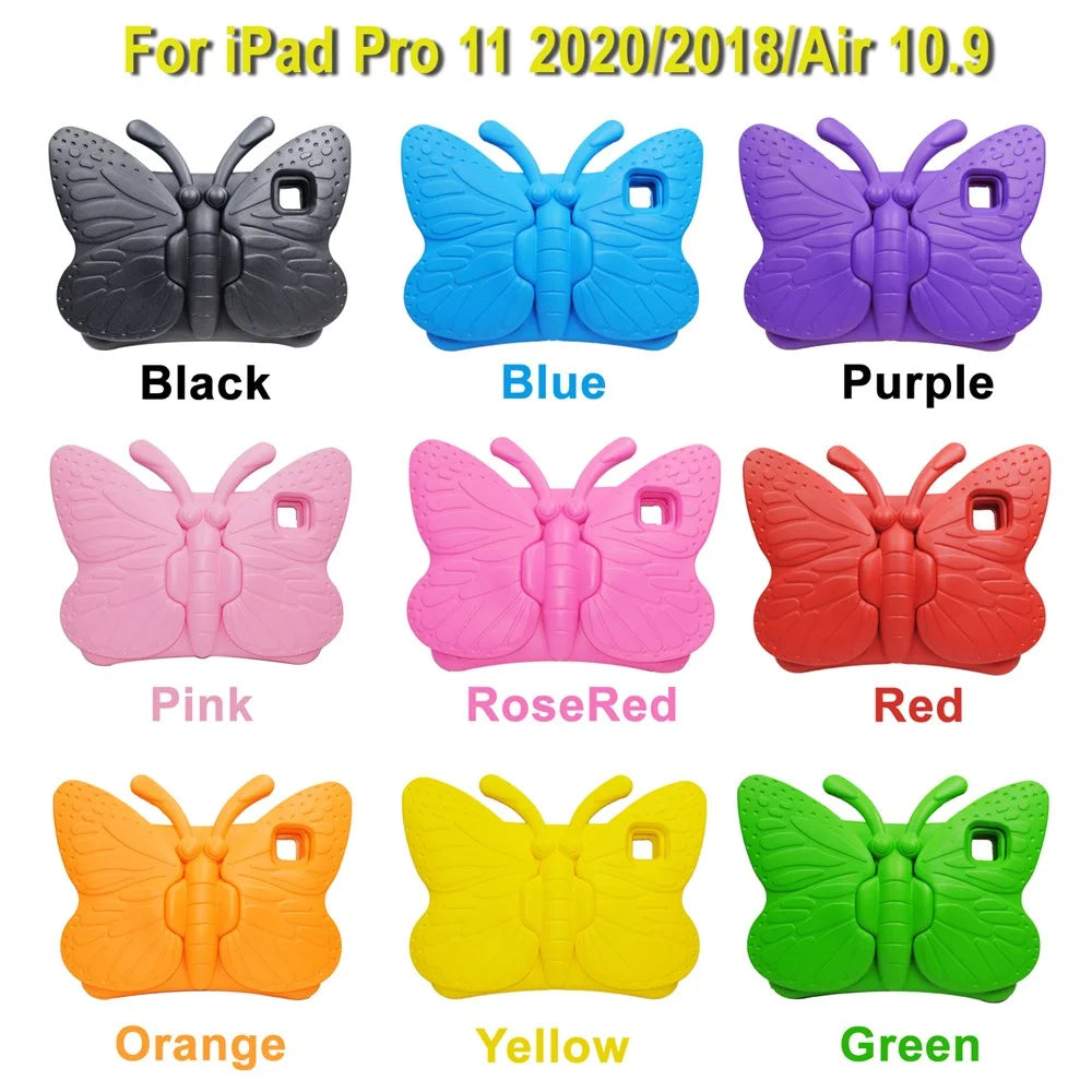 Butterfly Style Kickstand EVA Table Case for iPad (2025) / 10.9 (2022) / Air (2020) / Air (2022) / Pro 11 (2021)(2020)(2022) - Black - 6