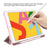 Tri-fold Stand for iPad 10.2 (2021)/(2020)/(2019) PU Leather Tablet Cover with Pen Holder - Pink - 3