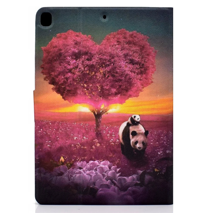 TPU + PU Leather Pattern Printing Stand Card Holder Tablet Case for iPad 10.2 (2021)/(2020)/(2019) - Pandas and Tree - 5