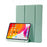 Auto-Sleep-and-Wake Function Leather Cover + Transparent TPU Inner Case with Pen Slot for iPad Pro 12.9 (2022) / (2021) / (2020) - Light Green - 1