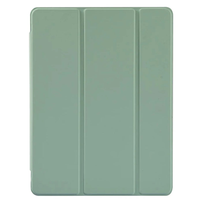 Auto-Sleep-and-Wake Function Leather Cover + Transparent TPU Inner Case with Pen Slot for iPad Pro 12.9 (2022) / (2021) / (2020) - Light Green - 2