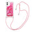 Drop-proof Dynamic Quicksand TPU Cell Phone Protective Cover with Lanyard for iPhone 12/12 Pro - Rose - 3