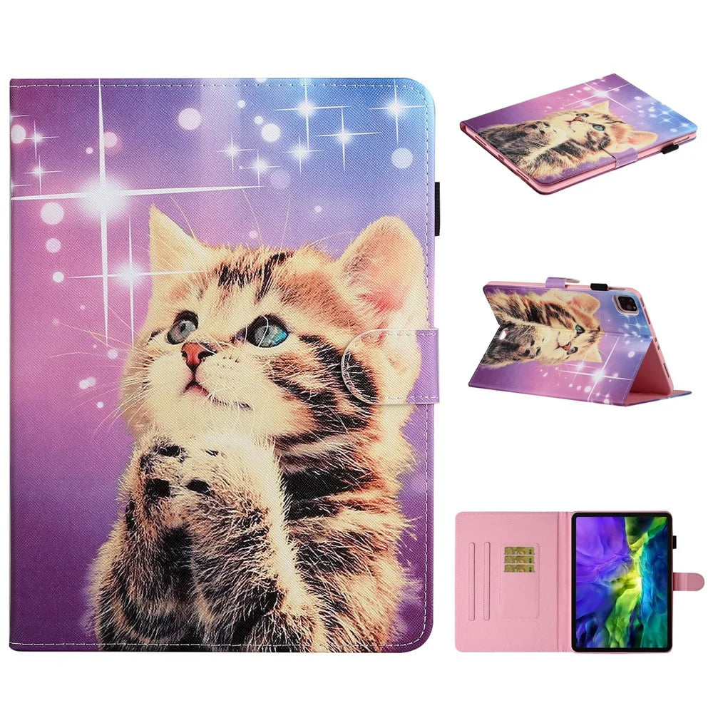 Pattern Printing Tablet Leather Stand Case for iPad Air (2020)/Air (2022) - Cat - 1