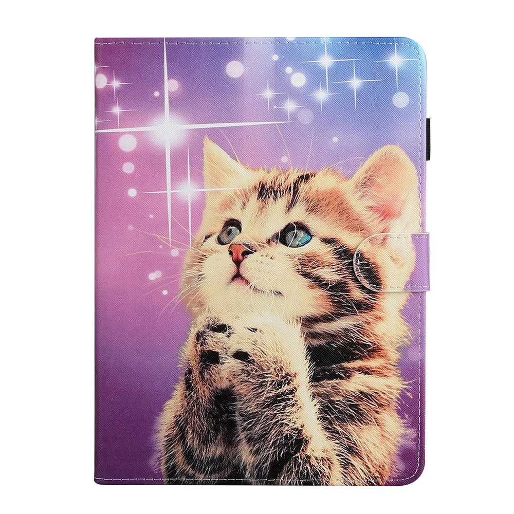 Pattern Printing Tablet Leather Stand Case for iPad Air (2020)/Air (2022) - Cat - 2