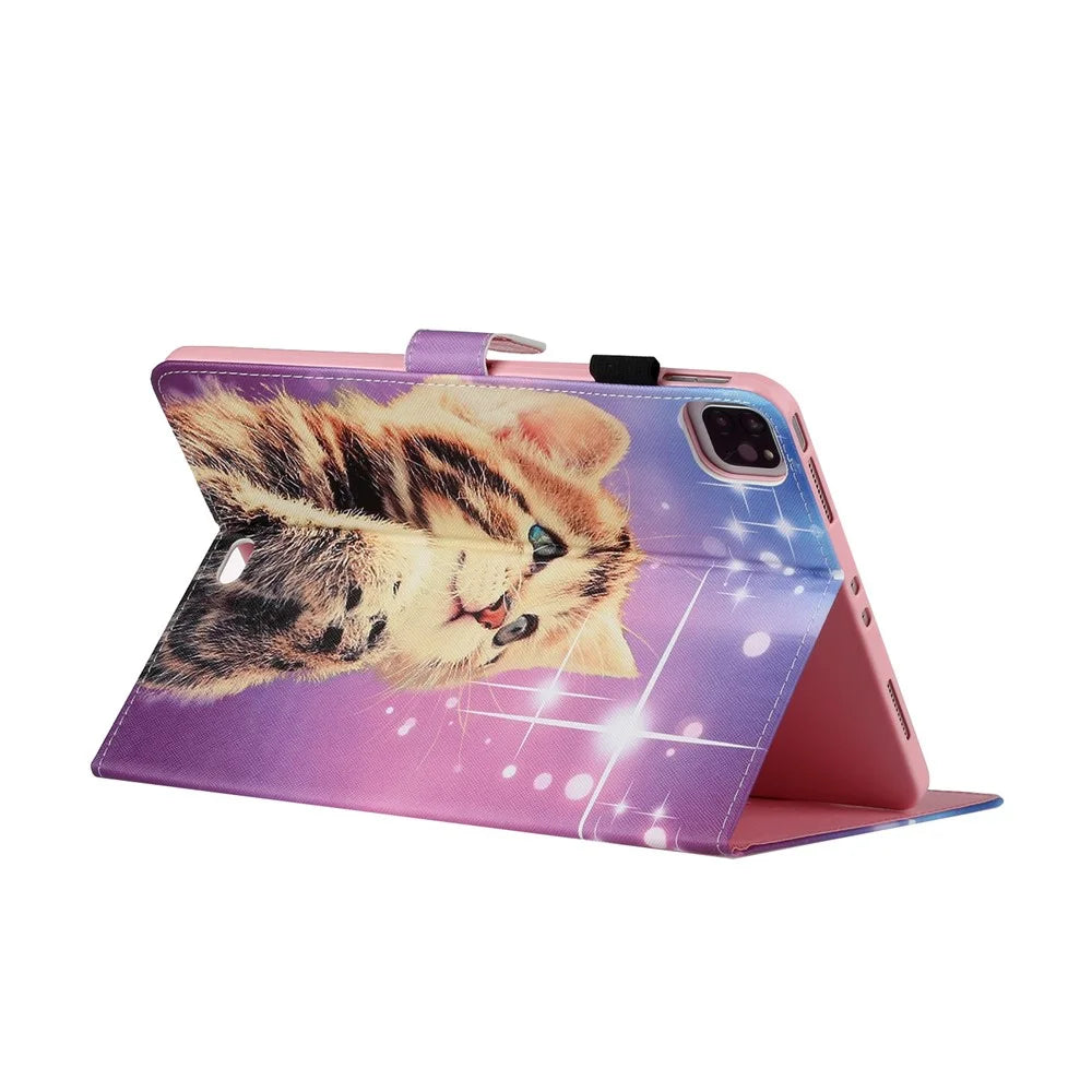 Pattern Printing Tablet Leather Stand Case for iPad Air (2020)/Air (2022) - Cat - 4
