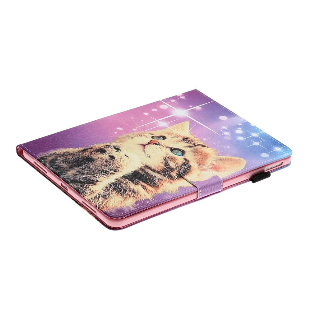 Pattern Printing Tablet Leather Stand Case for iPad Air (2020)/Air (2022) - Cat - 5