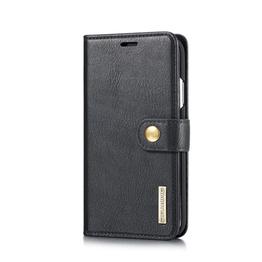 DG.MING Split Leather Wallet Cover for iPhone XR 6.1-inch, Stand Feature Detachable 2-in-1 Flip Case - Black - 2