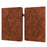 Imprinted Peacock Flower Pattern Leather Tablet Protective Shell for iPad Air (2013)/Air 2/9.7-inch (2017)/9.7-inch (2018) Wallet Stand Case - Brown - 1