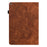 Imprinted Peacock Flower Pattern Leather Tablet Protective Shell for iPad Air (2013)/Air 2/9.7-inch (2017)/9.7-inch (2018) Wallet Stand Case - Brown - 2